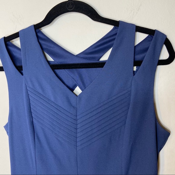 Modcloth Cross Back Cutout Fit and Flare Dress - Picture 2 of 5